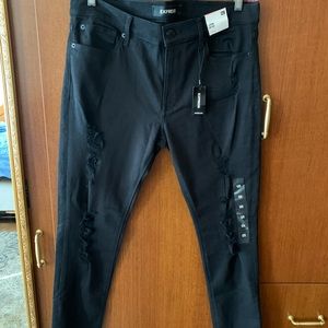 Express stretch black jean leggings